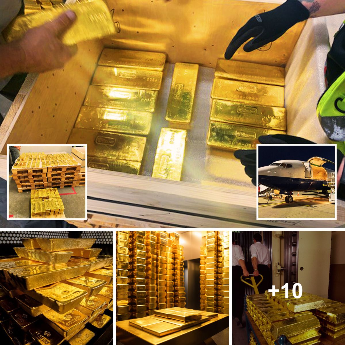 £4billion of gold is secretly flown from London to Poland: 8,000 bars weighing 100 tons is returned after it was hidden from the Nazis in Britain during WWII