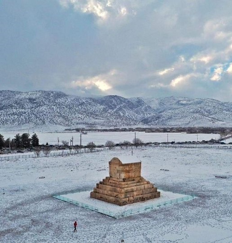 A Monument to Antiquity: The Tomb of Cyrus the Great in Snow-Cloaked Pasargadae