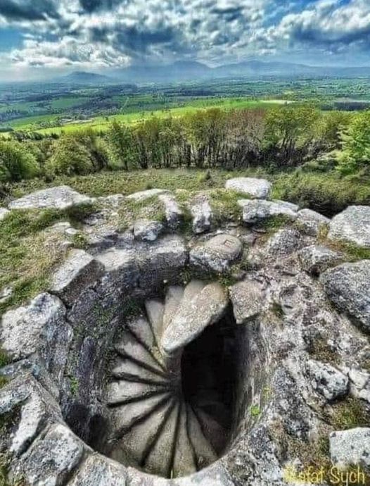 Teetering on the top of 70 foot tall De La Poer Tower, County Waterford, Ireland 🇮🇪 built in 1785