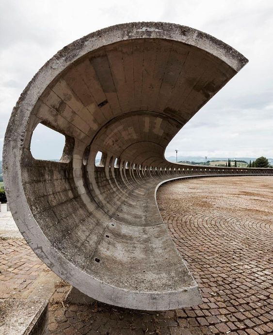 The Beauty of Brutalism: Todi's Concrete Bench