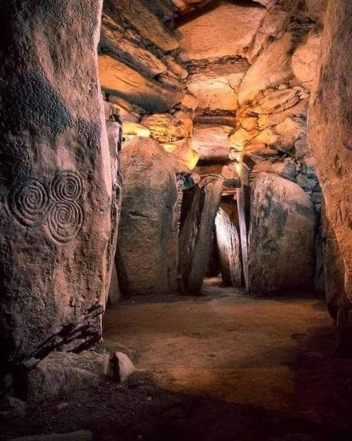 Newgrange a Neolithic tomb about 5,200BC years old, was built in 3,200BC.Located in county Meath in the Republic of Ireland.