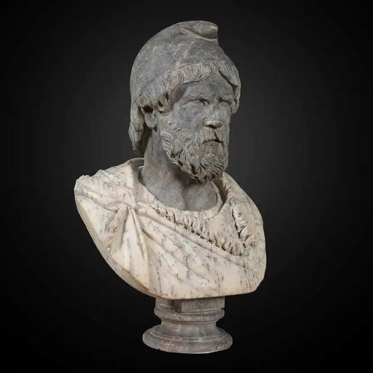 The Immortal Dacians 2000-year-old Geto Dacian Bust from Trajan’s Forum displayed in the Museo del Prado, Madrid, Spain