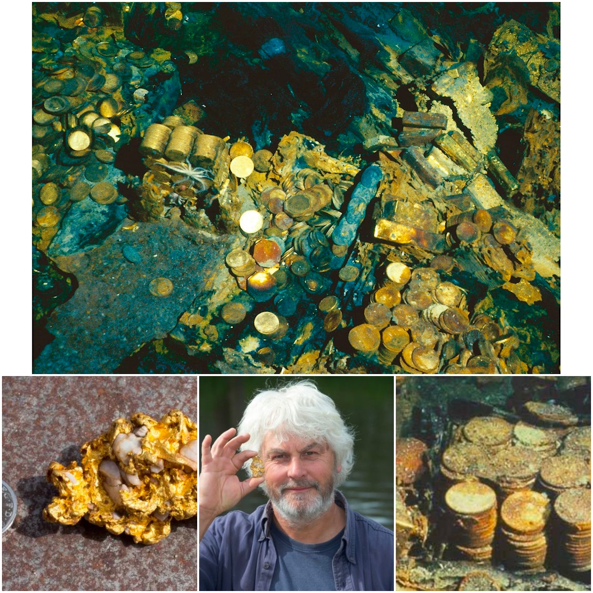 Lucky man discovers a nugget of gold the size of a chicken egg, revealing the location of a treasure lost after a shipwreck 200 years ago