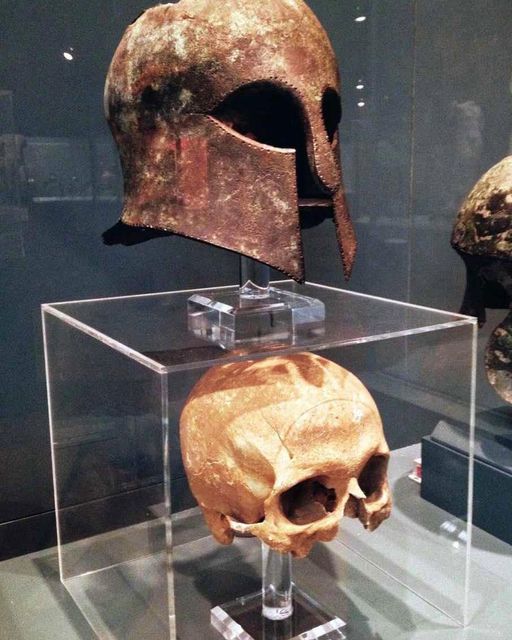 A Corinthian Helmet From The Battle Of Marathon Found With The Warrior’s Skull Inside?