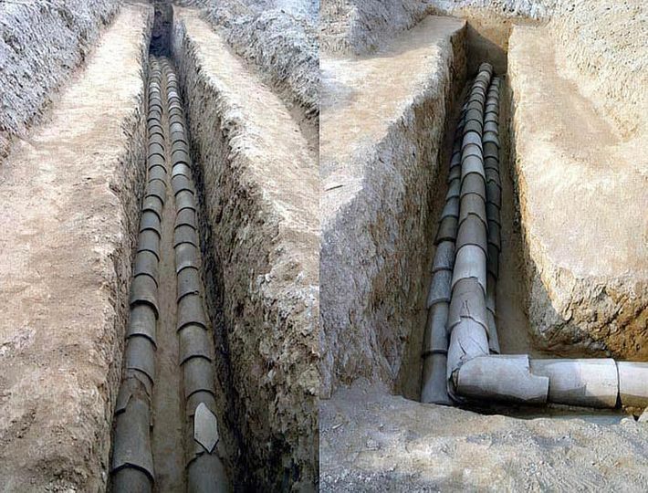 Uncovering Ancient Hydration: Ceramic Water Pipes near Epang Palace