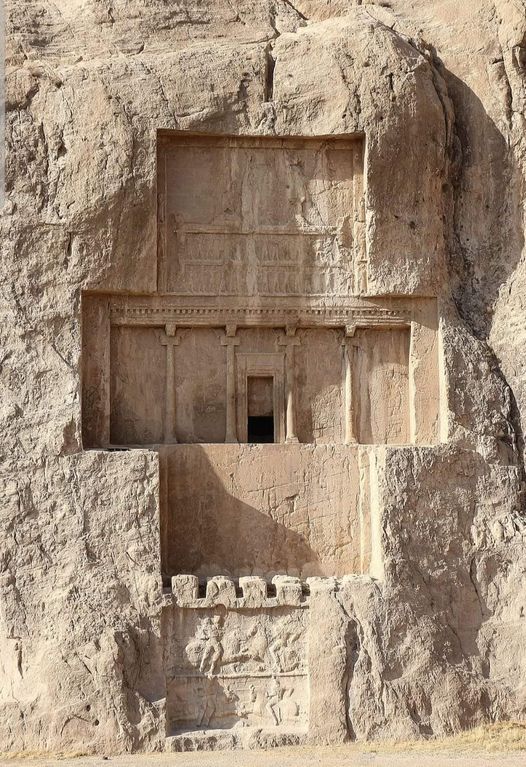 Tomb of the Persian King Darius l (the Great) at Naqsh-e Rustam, in Iran.