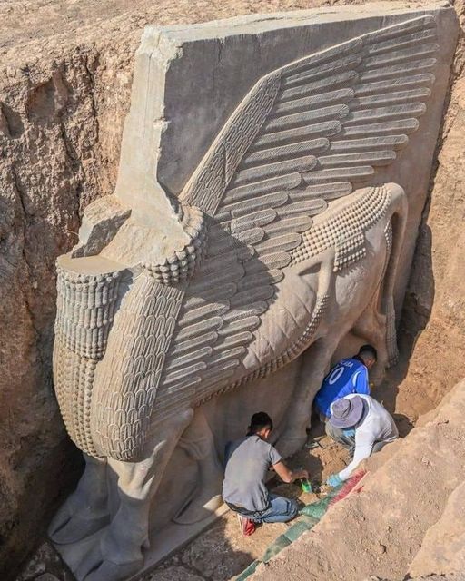 Archaeologists Uncover Monumental Lamassu Relief in Iraq