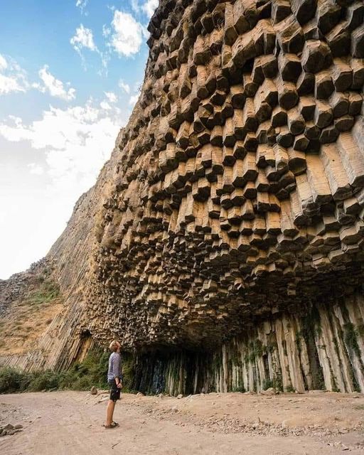 Stunning basalt columns in Garni Gorge (Armenia)