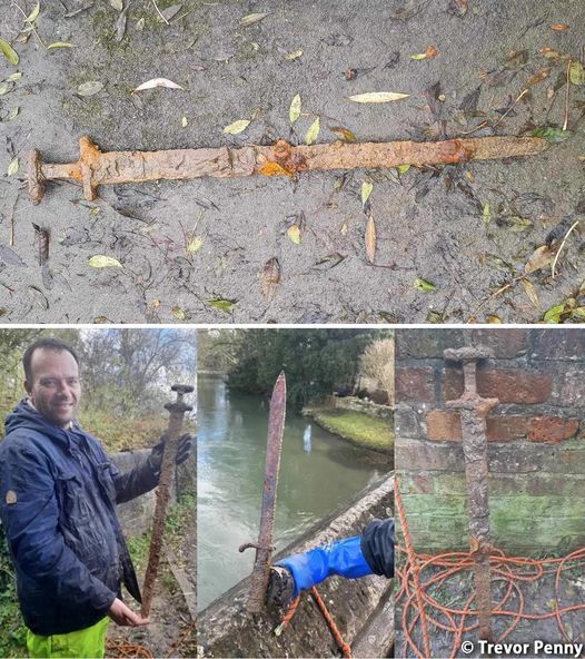 1,100-year-old Viking sword pulled from English river by magnet fisher