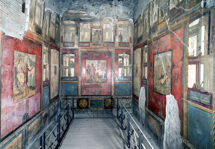 The Frescoes of the Triclinium of the House of the Vettii in Pompeii