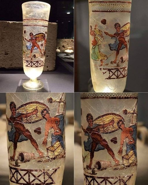 Unveiling Ancient Marvels: The Roman Painted Goblet of Cologne