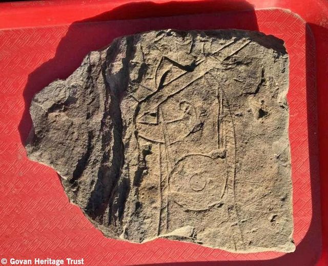Early medieval ‘Govan Warrior’ stone discovered in Glasgow