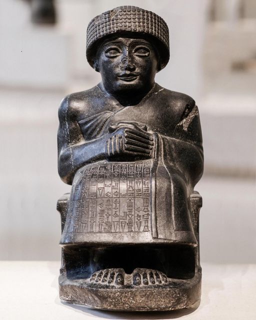 Unveiling the Majesty of Ancient Mesopotamia: The Seating Diorite Statue of Gudea