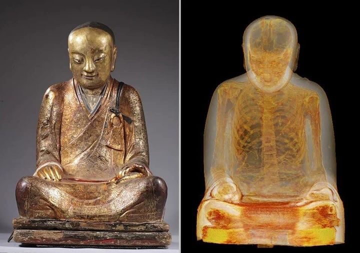 CT Scan Reveals Mummified Monk Inside Ancient Buddha Statue