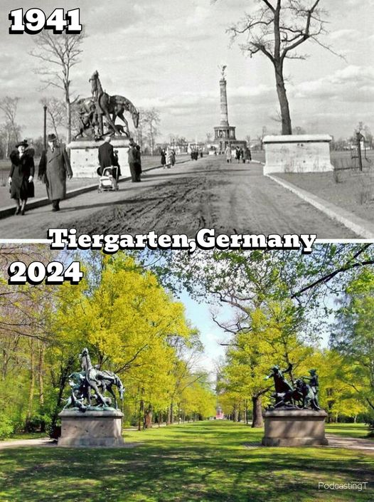 Tiergarten,Germany Before and After 1941 - 2024 
