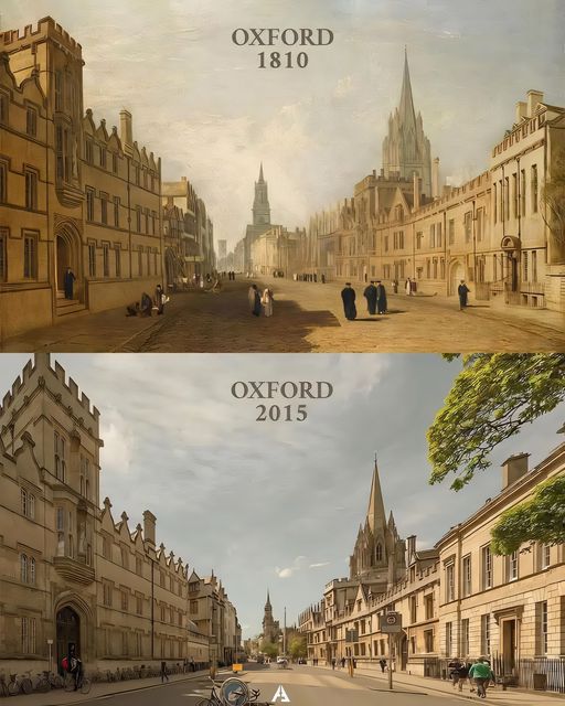 Oxford in 1810 and 2015. This is how history, culture and traditions are preserved.