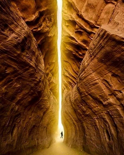 The "Tunnel of light" in Petra, Jordan.