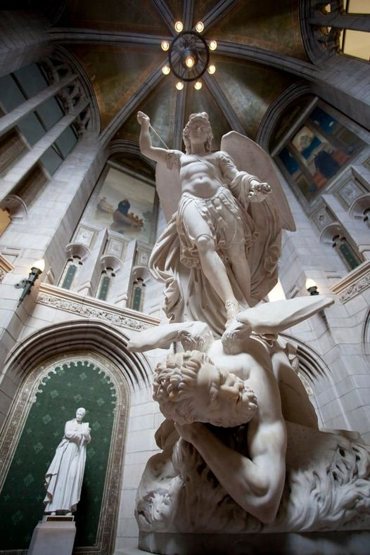 Archangel Michael Overcoming Lucifer: A Symbol of Triumph at Boston College