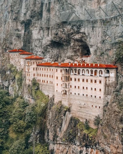 Sumela Monastery, perched on the cliffs of Trabzon, Turkey