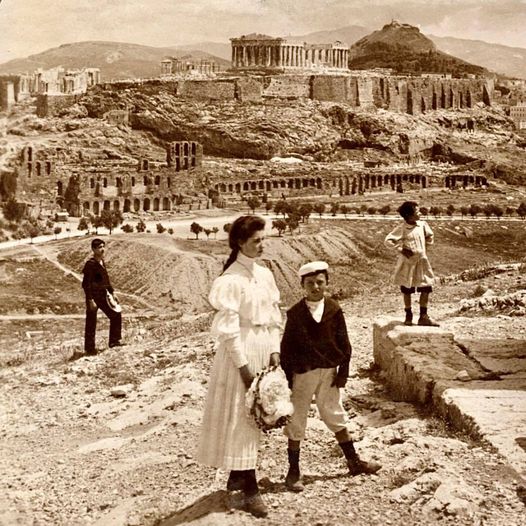A Beautiful 123-Year-Old Photo of the Acropolis from Filopappou Hill in Athens