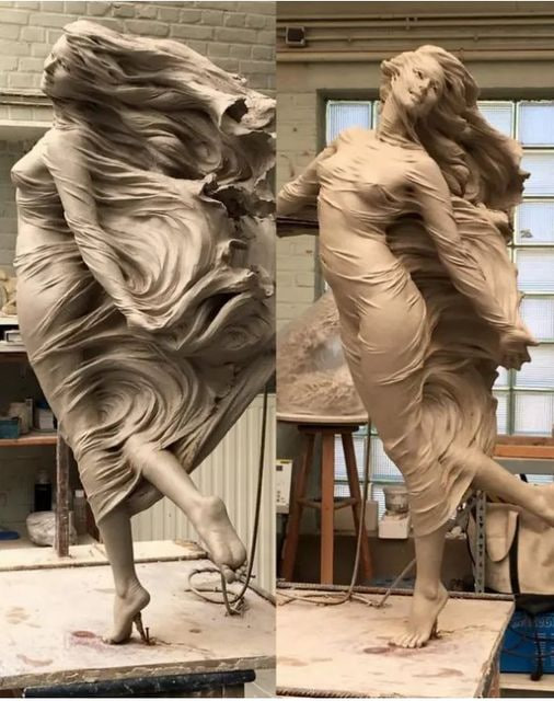 Incredible Work by Renowned Sculptor Luo Li Rong: Capturing Movement and Grace in Clay