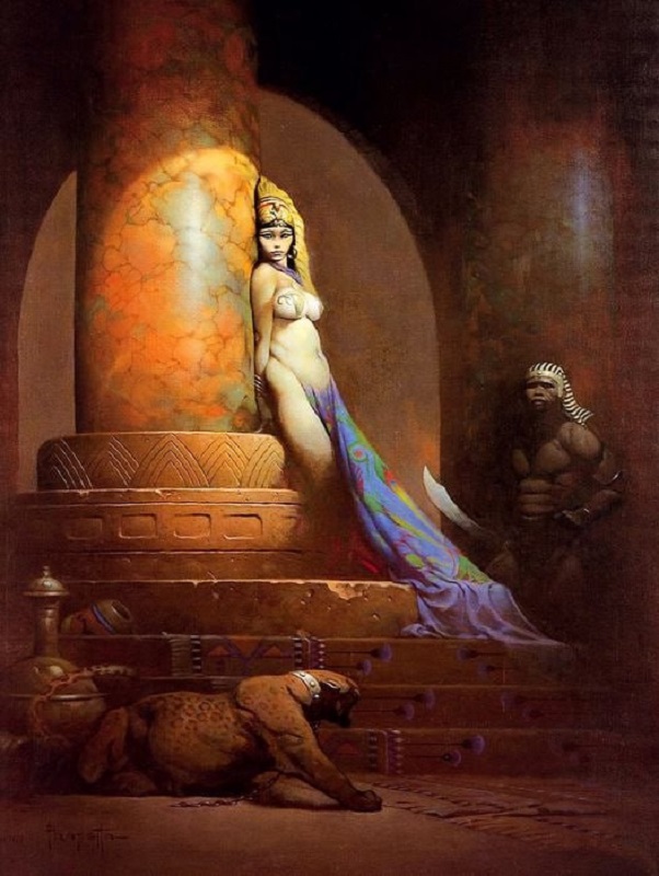 "Egyptian Queen" by Frank Frazetta: A Captivating Blend of Fantasy and History