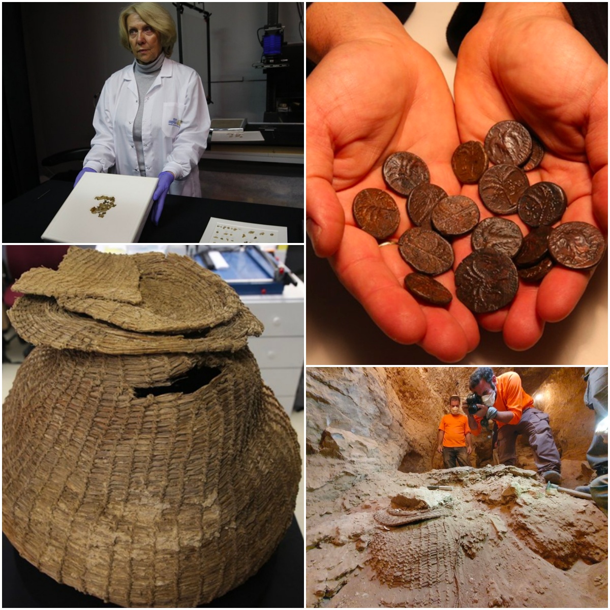 Incredible Artifacts: “The only basket worldwide 10,500 years old and a rare and intact Jewish coin from about 2,000 years ago seen in Jerusalem”