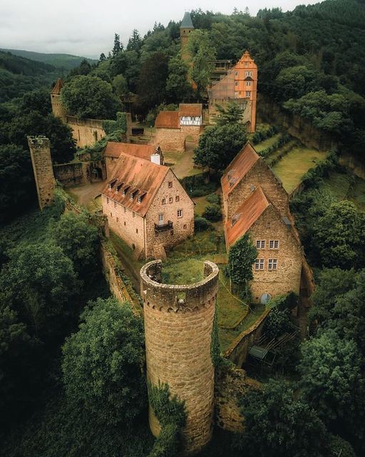 Burg Hirschhorn,medieval Castle Xlll Century -am Neckar Germany