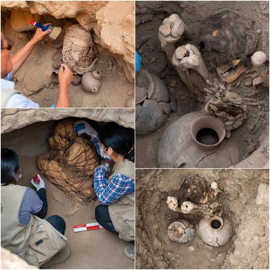 Mysterious mummy found in tomb in Peru with hands covering its face